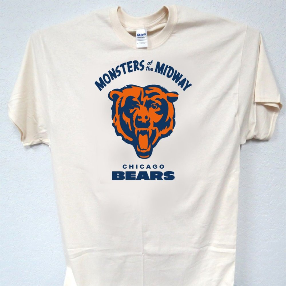 CHICAGO BEARS MONSTERS OF THE MIDWAY COOL FOOTBALL TEE T-1360